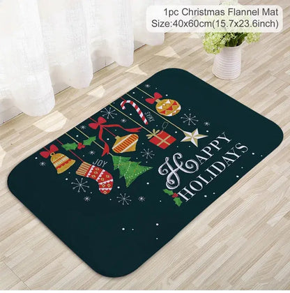 Christmas Door Mat Santa Claus Outdoor Carpet Merry Christmas Decorations For Home 2025 Navidad Xmas Ornament New Year 2026 EnjoyingLeb Online