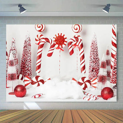 Christmas Red Candy Background For Photography Baby Xmas Tree Newborn Photo Backdrop Winter Girl Kid Birthday Party Decor Studio EnjoyingLeb Online