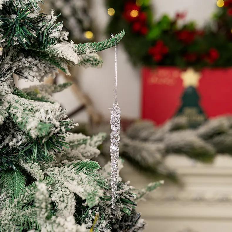 Simulação de Natal Icicles acrílicos, ornamento de Natal, gelo falso para festa de inverno, decoração de ano novo, 15cm, 6pcs EnjoyingLeb Online