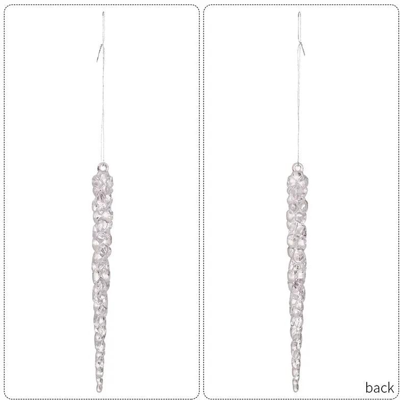 Simulação de Natal Icicles acrílicos, ornamento de Natal, gelo falso para festa de inverno, decoração de ano novo, 15cm, 6pcs EnjoyingLeb Online