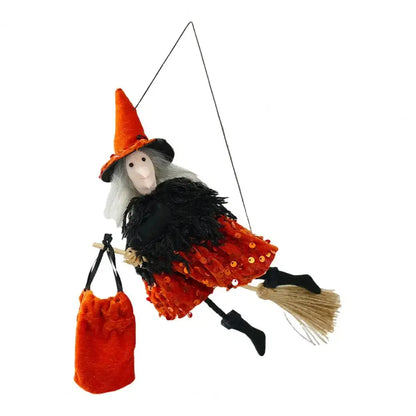 Halloween Witch Decor Spooky Halloween Hanging Witch Decor Set for Garden Yard Haunted House Flying Witch Doll for Halloween EnjoyingLeb Online