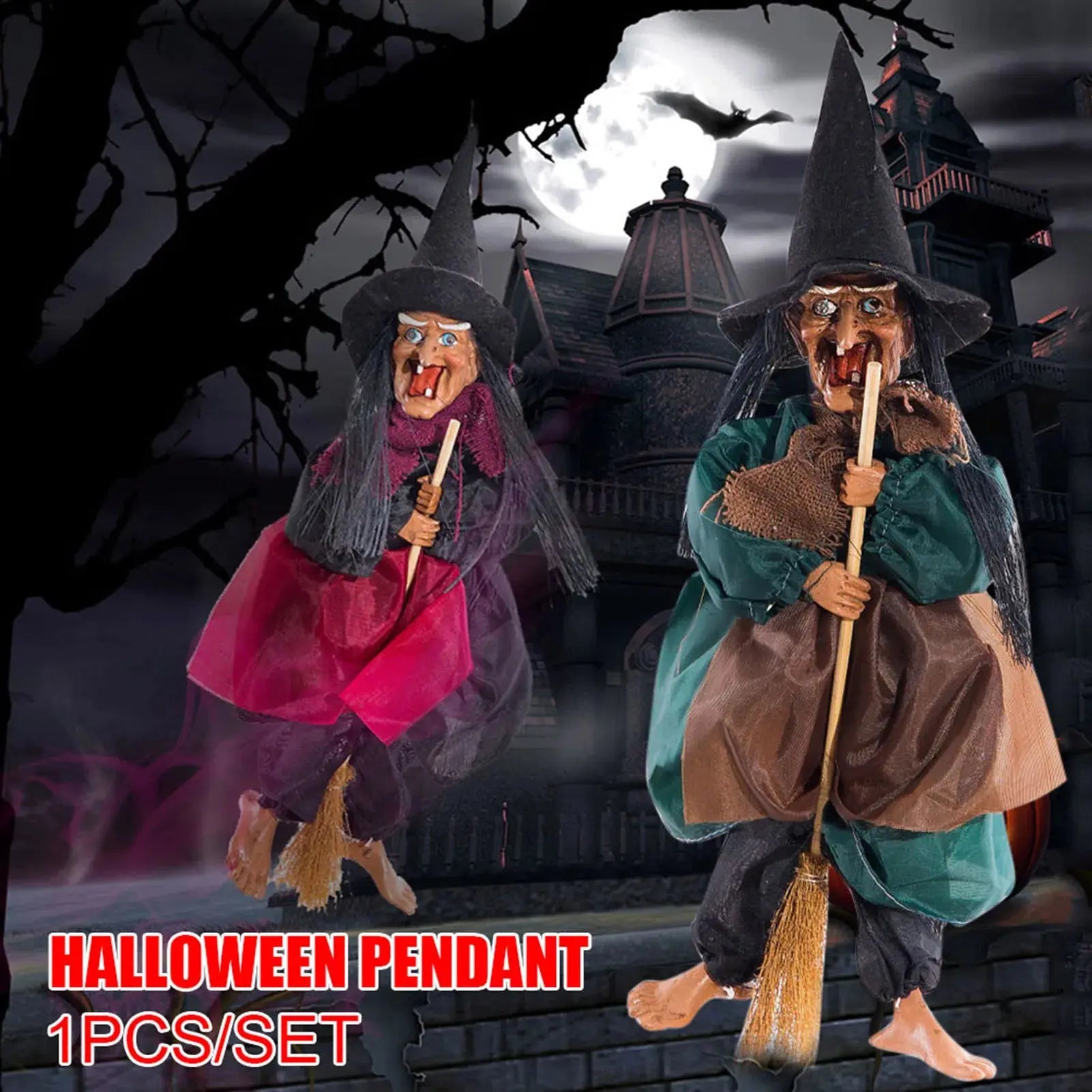Halloween Hanging Witch Decoration Hanging Scary Ornaments Party Decor for Outdoor Hanging Halloween Decorations EnjoyingLeb Online