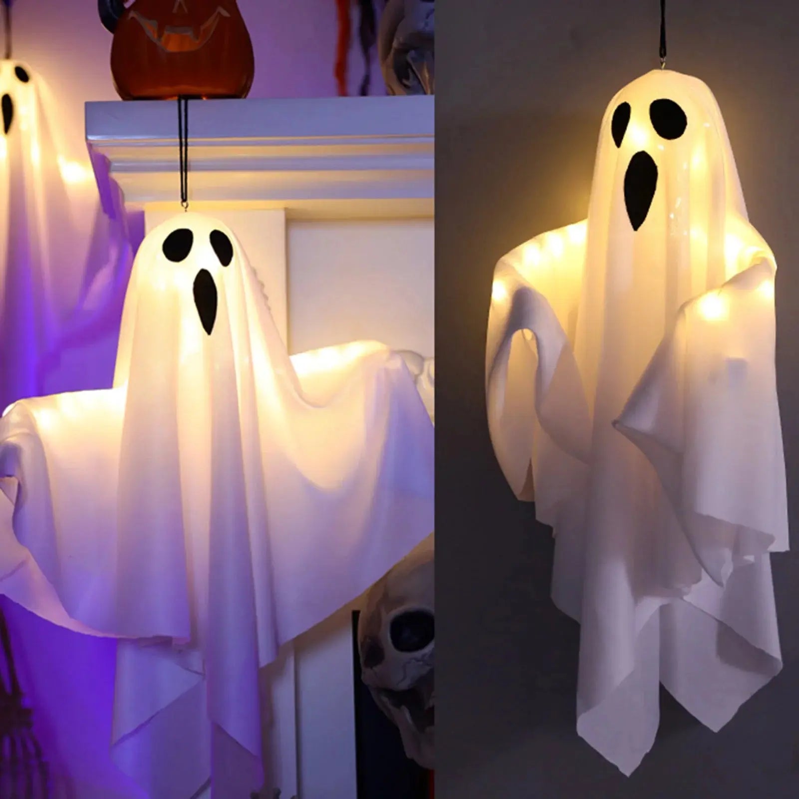 Halloween LED Ghost Lights Decorations Adjustable Hanging Spooky Decor for Halloween Party Home Outdoor Decoration EnjoyingLeb Online