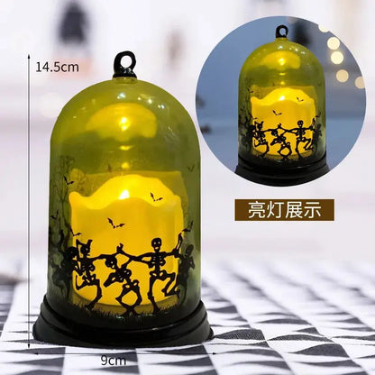 Halloween party decorations Halloween pumpkin witch lampshade bar scene decoration props candlestick nightlight decor EnjoyingLeb Online