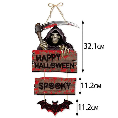 Halloween Party Door Decorations Horror Pumpkin Ghost Bat Hanging Pendent paper Sign for Home Halloween Festival Party Decor EnjoyingLeb Online