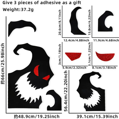 Halloween decoration room door stickers window decor skeleton hand pumpkin DIY devil witch hat glass window stickers ghost EnjoyingLeb Online