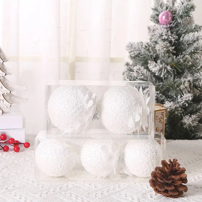 8/10CM Christmas Tree Hanging Glitter Balls Petal Shape Pine Cones Ball Pendant for Home Navidad Party Decorations New Year 2023 EnjoyingLeb Online