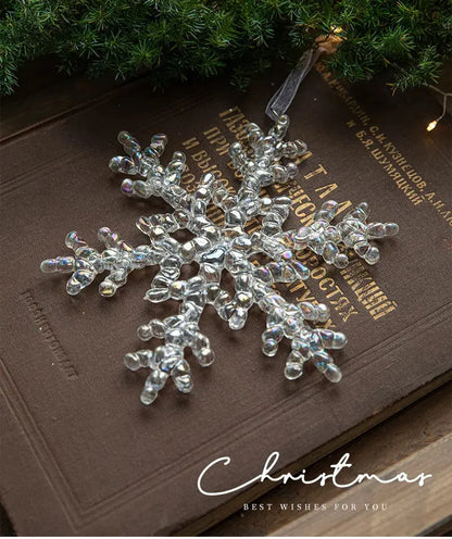 Christmas Decoration Crystal Acrylic Snowflake Reindeer Christmas Tree Hanging Pendant Christmas Atmosphere Home Decoration EnjoyingLeb Online