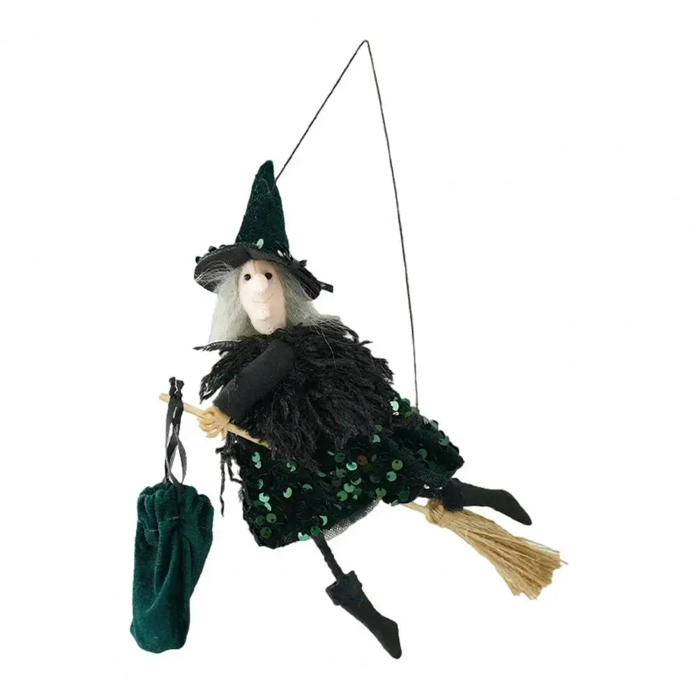Halloween Witch Decor Spooky Halloween Hanging Witch Decor Set for Garden Yard Haunted House Flying Witch Doll for Halloween EnjoyingLeb Online