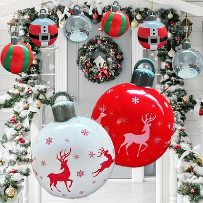 60cm Giant Luminous Inflatable Christmas Ball With No Lights Pvc Outdoor Xmas Decoration Ball Holiday Yard Lawn Porch Decor 2025 EnjoyingLeb Online