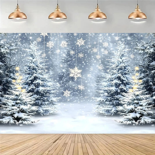 Winter Wonderland Christmas Backdrops Xmas Holidays Party Decor Photography Background Baby Shower Banner Photo Booth Props EnjoyingLeb Online