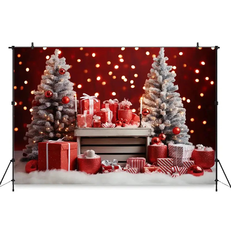 Christmas Red Candy Background For Photography Baby Xmas Tree Newborn Photo Backdrop Winter Girl Kid Birthday Party Decor Studio EnjoyingLeb Online