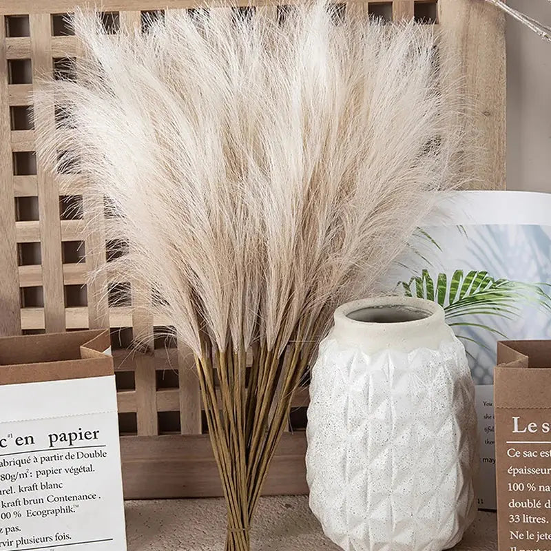 10pcs Artificial Reed Ins Wind Bouquet Imitation Flowers Bohemian Home Living Room Decor Fake Reed Christmas Wedding Decoration EnjoyingLeb Online