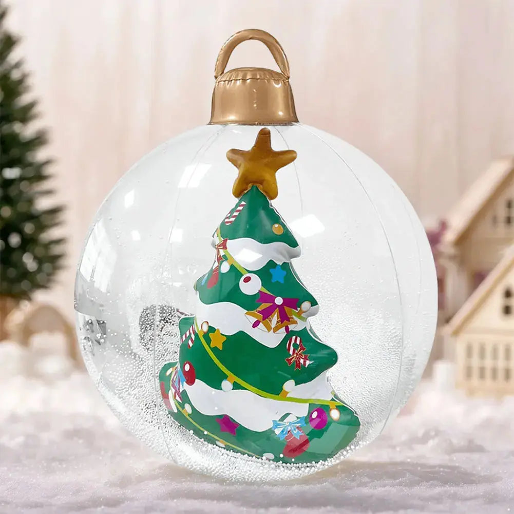 Outdoor Christmas Inflatable Decorated Ball PVC Giant Big Large Balls Xmas Tree Decorations Toy Ball with Light and Remote EnjoyingLeb Online