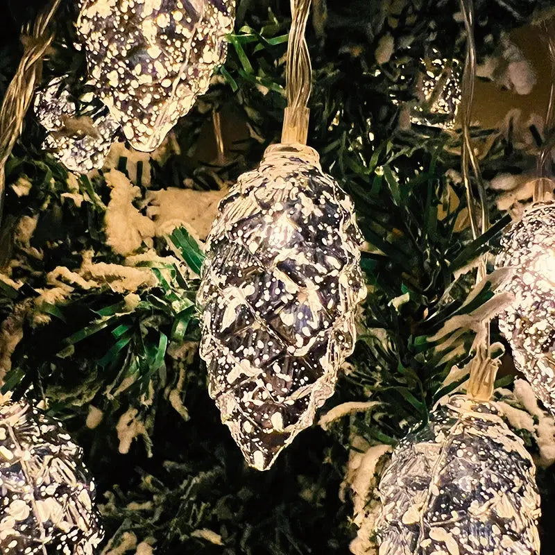 1.6M 10LED Pine Cone String Lights Christmas Tree Hanging Ornaments Merry Christmas Fairy Lights Home Decoration 2025 New Year EnjoyingLeb Online