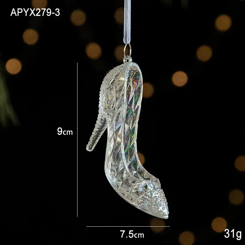 Christmas Decoration Crystal Acrylic Snowflake Reindeer Christmas Tree Hanging Pendant Christmas Atmosphere Home Decoration EnjoyingLeb Online