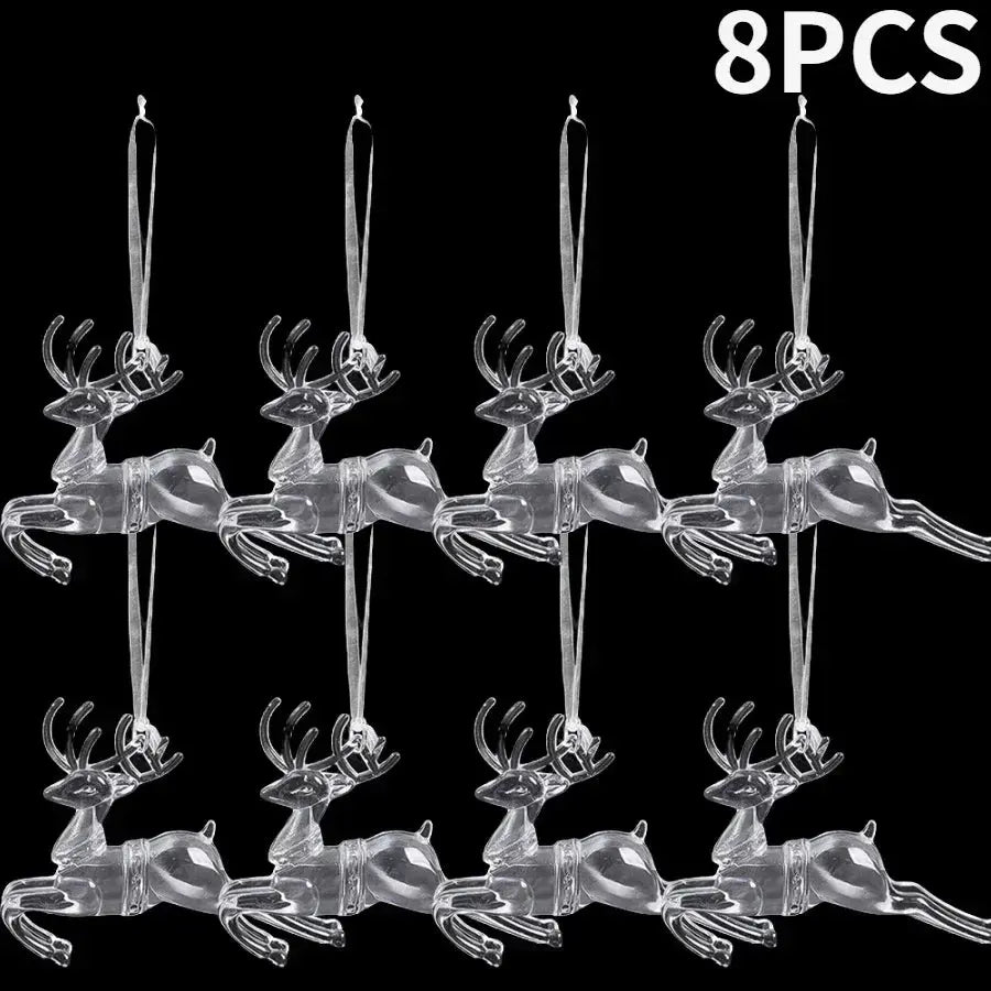 Crystal Clear Snowflake Hanging Ornaments Christmas Tree Pendants Icicle Decorations for DIY Xmas Wedding Party Ornament EnjoyingLeb Online