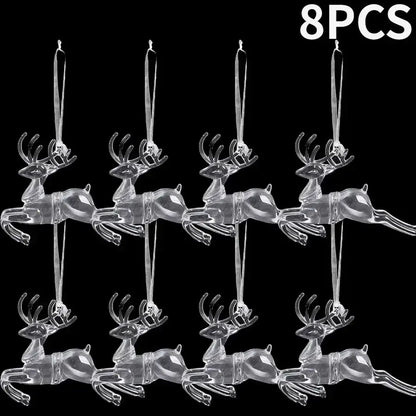 Crystal Clear Snowflake Hanging Ornaments Christmas Tree Pendants Icicle Decorations for DIY Xmas Wedding Party Ornament EnjoyingLeb Online