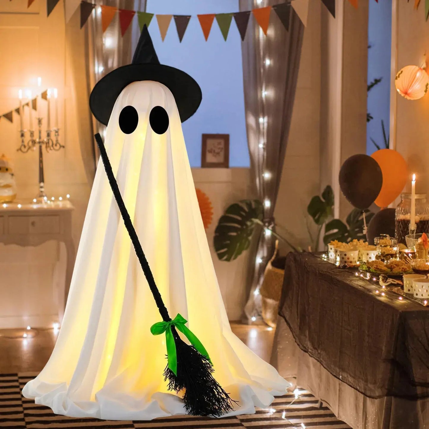 Halloween Decorations Indoor Spooky Halloween Decor With Witch Brooms Scary Decor With Led Lights For Front  Yard Garden Home EnjoyingLeb Online