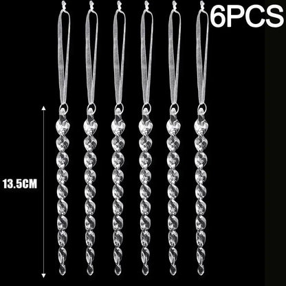 Crystal Clear Snowflake Hanging Ornaments Christmas Tree Pendants Icicle Decorations for DIY Xmas Wedding Party Ornament EnjoyingLeb Online