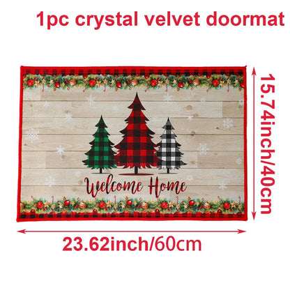 Christmas Door Mat Santa Claus Outdoor Carpet Merry Christmas Decorations For Home 2025 Navidad Xmas Ornament New Year 2026 EnjoyingLeb Online