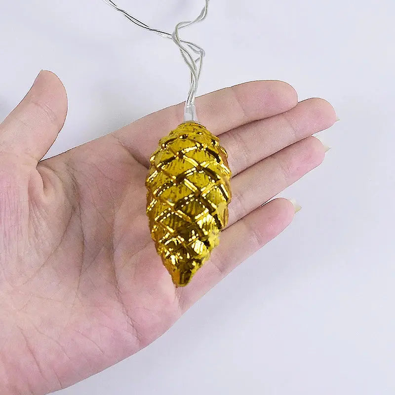 1.6M 10LED Pine Cone String Lights Christmas Tree Hanging Ornaments Merry Christmas Fairy Lights Home Decoration 2025 New Year EnjoyingLeb Online