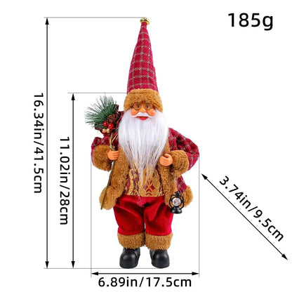 1~4PCS 2025 Christmas Decoration for Home Santa Claus Plush Doll 30cm Navidad Party Decor Xmas Ornaments New Year Gift EnjoyingLeb Online