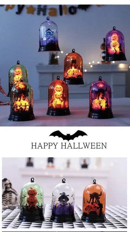 Halloween party decorations Halloween pumpkin witch lampshade bar scene decoration props candlestick nightlight decor EnjoyingLeb Online