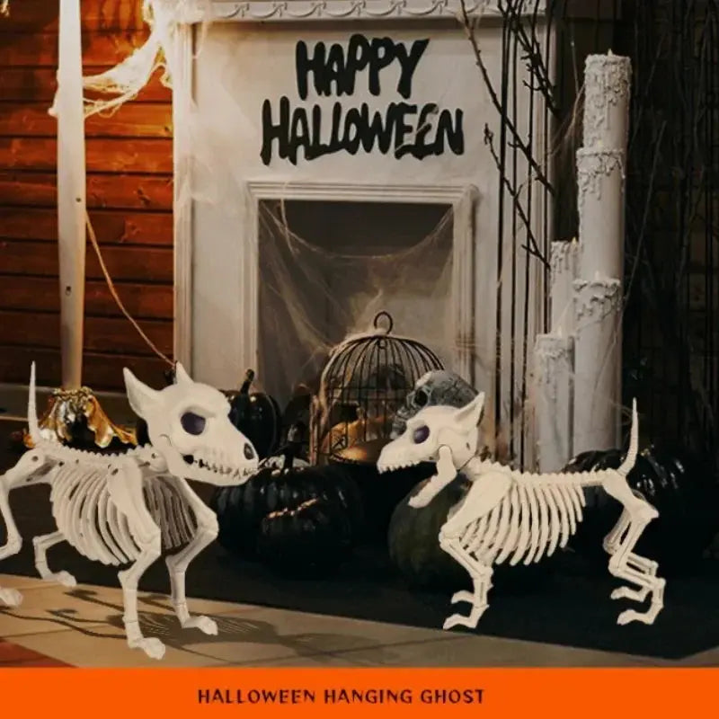 Halloween Decor Creative Home Ornament Animal Skeleton Little Wolf Skeleton Indoor Outdoor Garden Decoration EnjoyingLeb Online