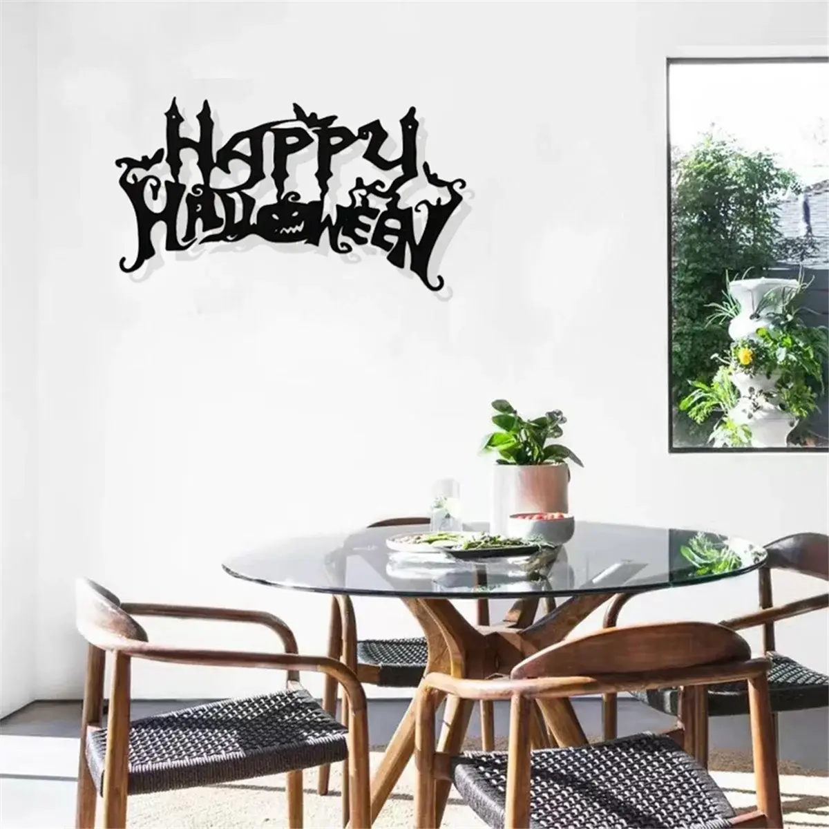 Halloween Theme Decor, Wall Art Decorations, Indoor Livingroom Black Classic Room Decor Wall Decor Metal Wall Hanging EnjoyingLeb Online