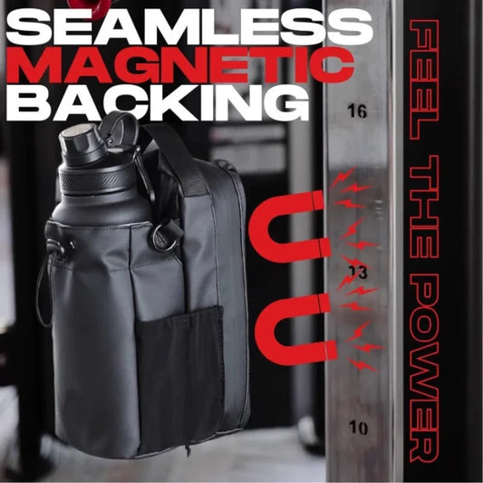 Magnetic Gym Bag Large Capacity Magnetic Carrier Bag With Phone Pocket Portable Gym Water Bottle Pouch Gym Accessories Organizer EnjoyingLeb Online