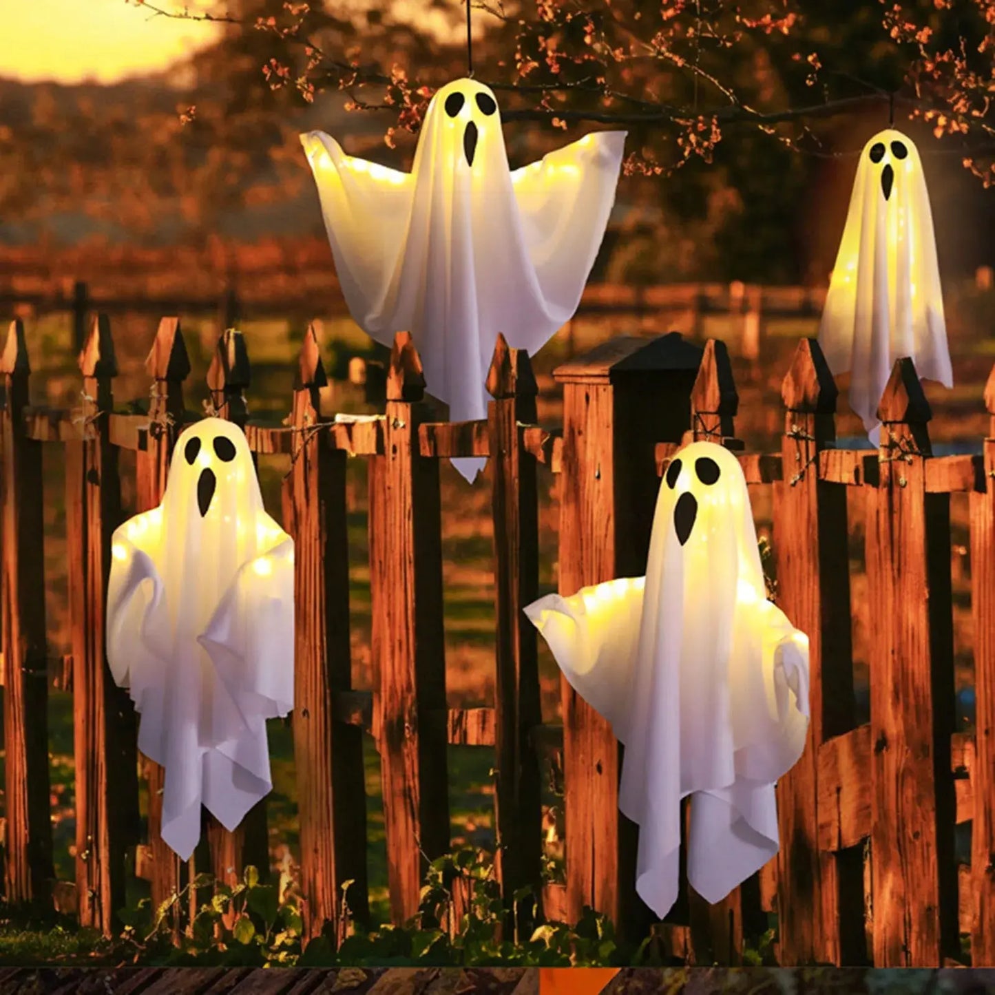 Halloween LED Ghost Lights Decorations Adjustable Hanging Spooky Decor for Halloween Party Home Outdoor Decoration EnjoyingLeb Online