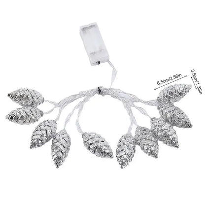 1.6M 10LED Pine Cone String Lights Christmas Tree Hanging Ornaments Merry Christmas Fairy Lights Home Decoration 2025 New Year EnjoyingLeb Online