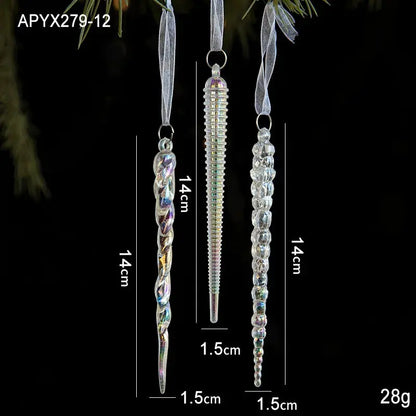 Christmas Decoration Crystal Acrylic Snowflake Reindeer Christmas Tree Hanging Pendant Christmas Atmosphere Home Decoration EnjoyingLeb Online