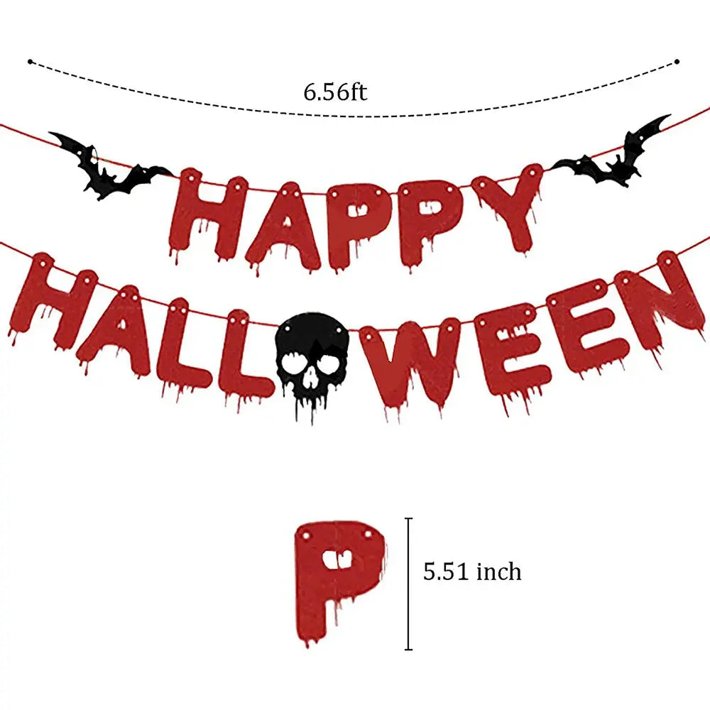 Halloween Party Decoration Happy Halloween Banner Bloody Butcher Knife Killer Tools Paper Garland for Horror Haunted House Decor EnjoyingLeb Online