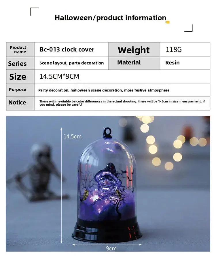 Halloween party decorations Halloween pumpkin witch lampshade bar scene decoration props candlestick nightlight decor EnjoyingLeb Online