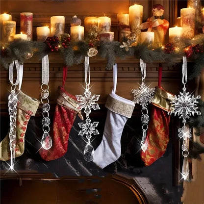 3/5/18pcs Crystal Christmas Tree Ornaments - New Year, Winter Party Decorations, Festive Tree Decorations, Best for Christmas EnjoyingLeb Online