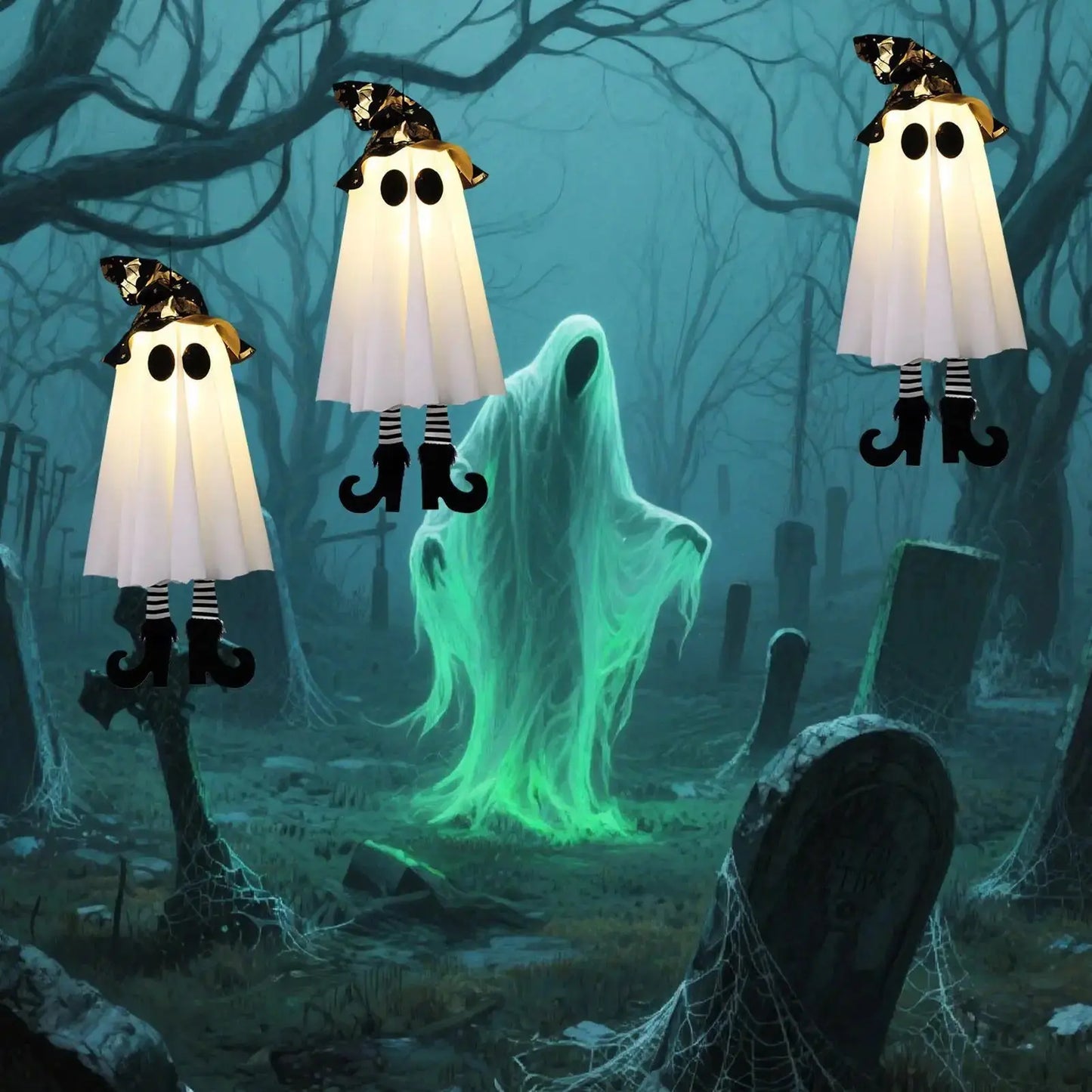 Halloween Decor LED Light Up Witch Ghost for Halloween Party Home Indoor Outdoor Yard Decoration Scary Hanging Ornaments Gift EnjoyingLeb Online