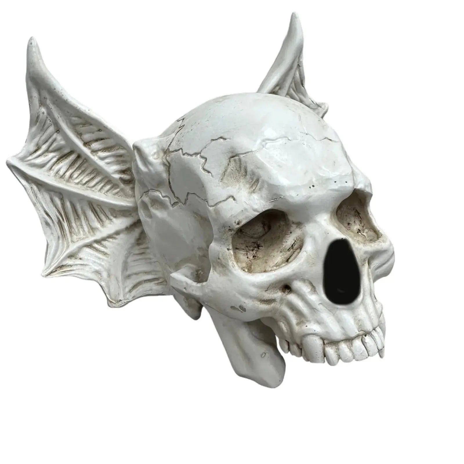 ‌Halloween Bat Skull Decor Spooky Gothic Home Decoration Unique Resin Handmade Craft Creepy Party Supplies Scary Shelf Display EnjoyingLeb Online