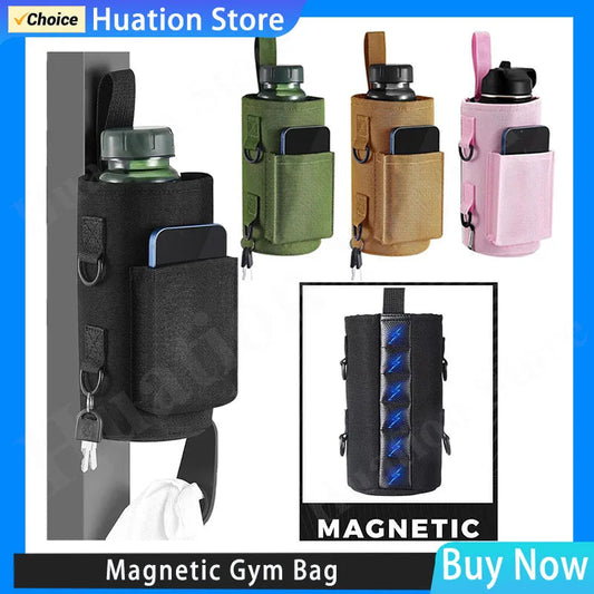 Large Capacity Magnetic Gym Bag Portable Magnetic Carrier Bag With Phone Pocket Gym Water Bottle Pouch Gym Organizer Accessories EnjoyingLeb Online