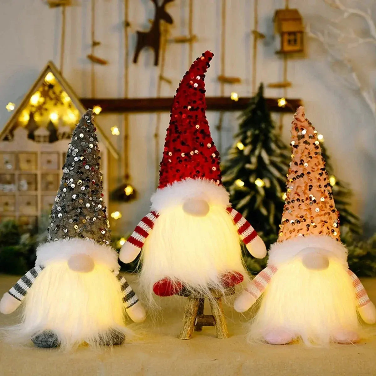 1~4PCS 2025 Christmas Decoration for Home Santa Claus Plush Doll 30cm Navidad Party Decor Xmas Ornaments New Year Gift EnjoyingLeb Online