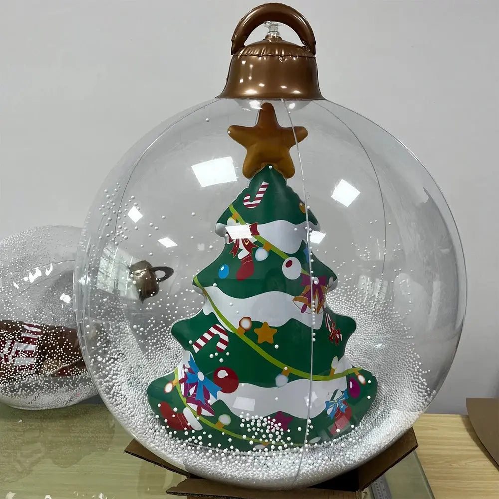 Outdoor Christmas Inflatable Decorated Ball PVC Giant Big Large Balls Xmas Tree Decorations Toy Ball with Light and Remote EnjoyingLeb Online