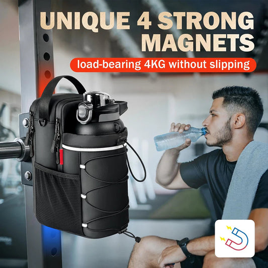 Magnetic Gym Bag Magnetic Sling Pocket Bottle Holder Crossbody Bag Gym Pouch for Men Women Gym Accessories Organizer EnjoyingLeb Online