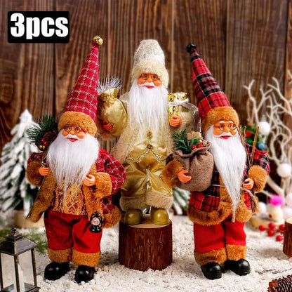 1~4PCS 2025 Christmas Decoration for Home Santa Claus Plush Doll 30cm Navidad Party Decor Xmas Ornaments New Year Gift EnjoyingLeb Online