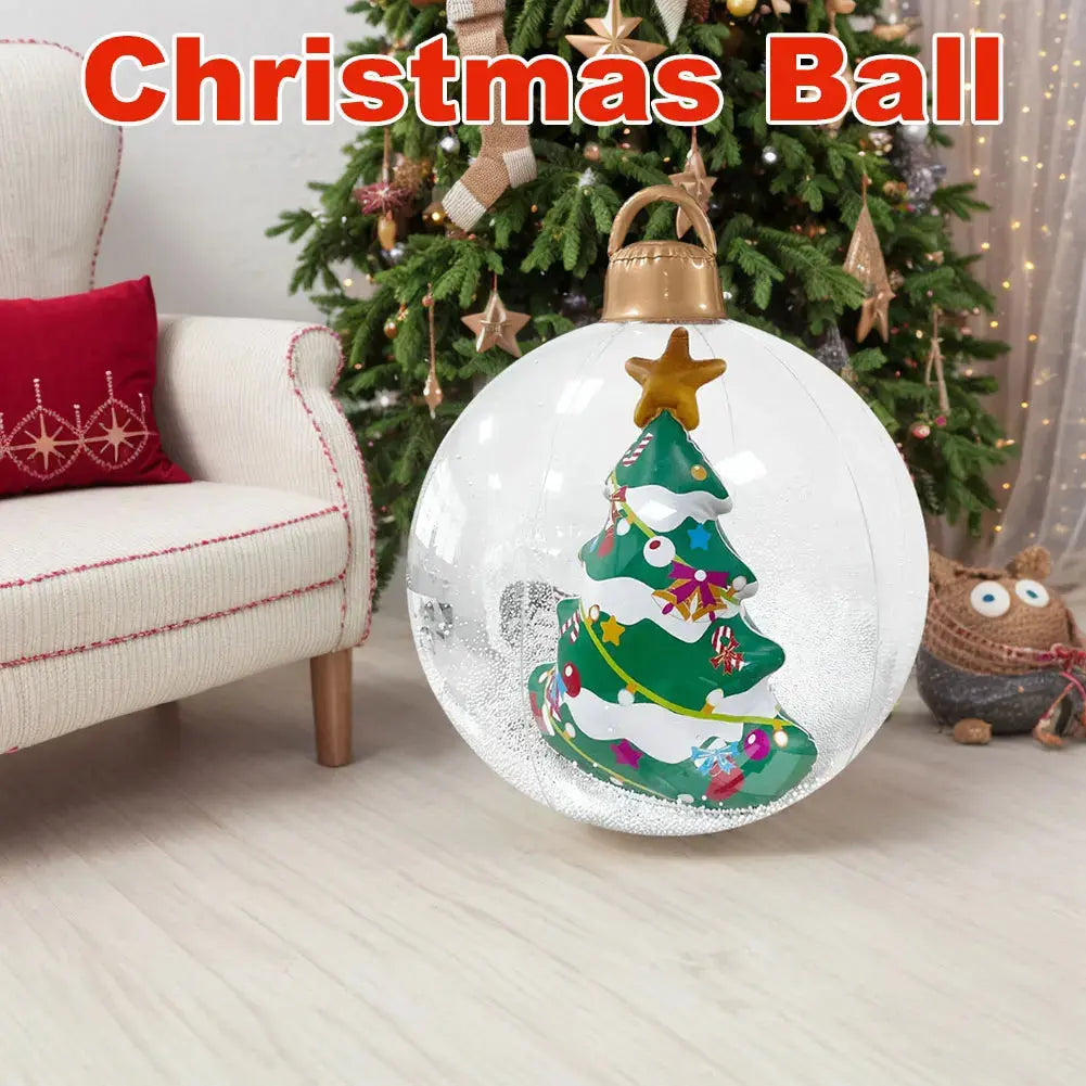 Outdoor Christmas Inflatable Decorated Ball PVC Giant Big Large Balls Xmas Tree Decorations Toy Ball with Light and Remote EnjoyingLeb Online