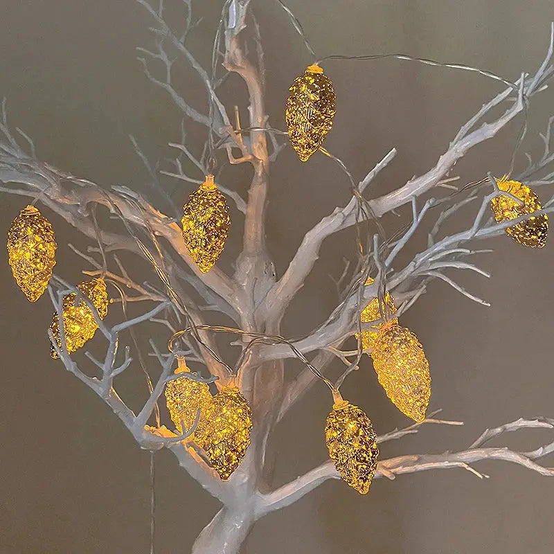 1.6M 10LED Pine Cone String Lights Christmas Tree Hanging Ornaments Merry Christmas Fairy Lights Home Decoration 2025 New Year EnjoyingLeb Online