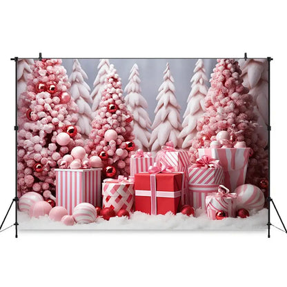 Christmas Red Candy Background For Photography Baby Xmas Tree Newborn Photo Backdrop Winter Girl Kid Birthday Party Decor Studio EnjoyingLeb Online