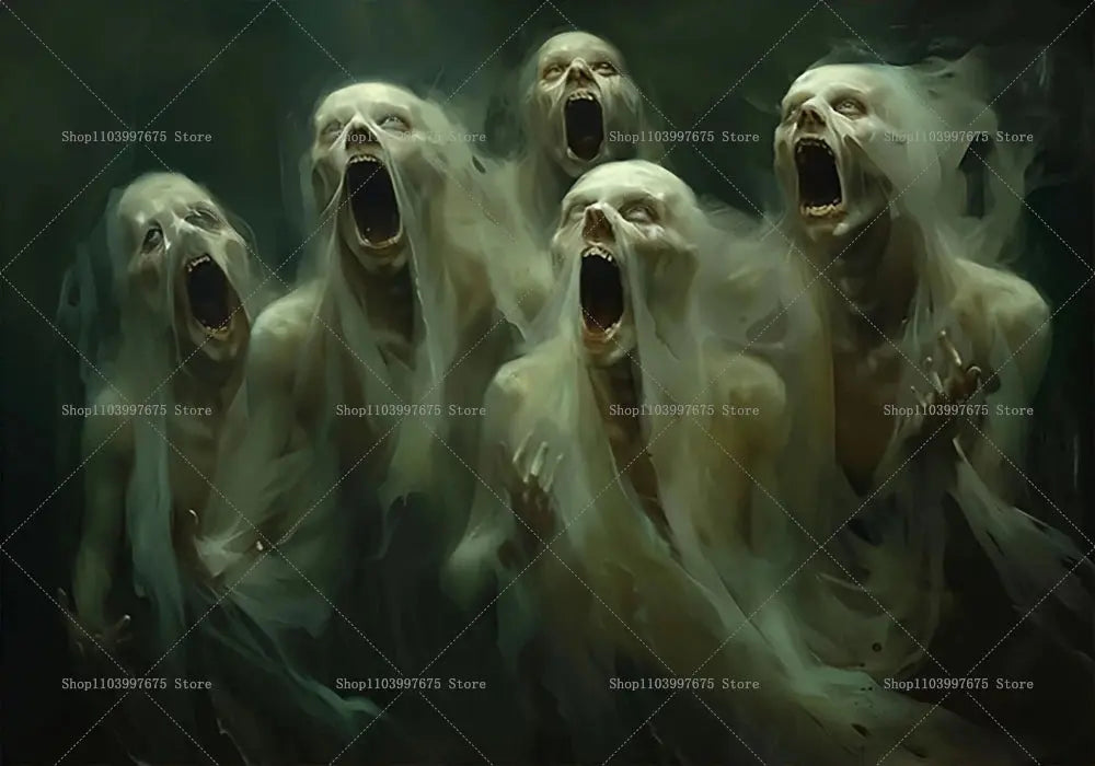 Halloween Party Decorations Backdrop Horror Zombie Mist Blood Handprint Photography Background Home Wall Decor Banner Props EnjoyingLeb Online