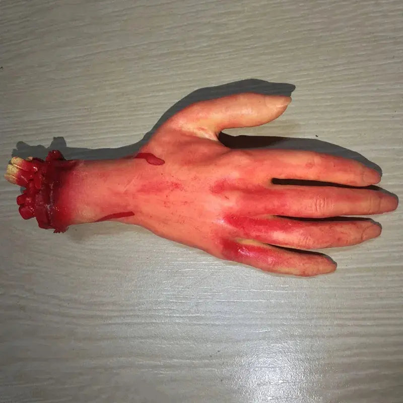 Halloween Props Decorations Horrible Blood Broken Fake Limbs Fingers Legs Arm Feet Latex Tricky Toys For Haunted House Decor EnjoyingLeb Online