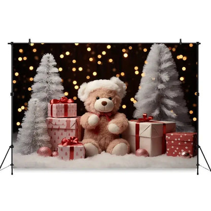 Christmas Red Candy Background For Photography Baby Xmas Tree Newborn Photo Backdrop Winter Girl Kid Birthday Party Decor Studio EnjoyingLeb Online